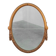 French oval gilded oak  carved art deco mirror, ca. 1925