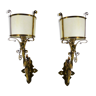 Arts & Craft brass sconces, 1900