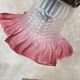 Vintage lamp with retro charm – frosted pink glass tulip