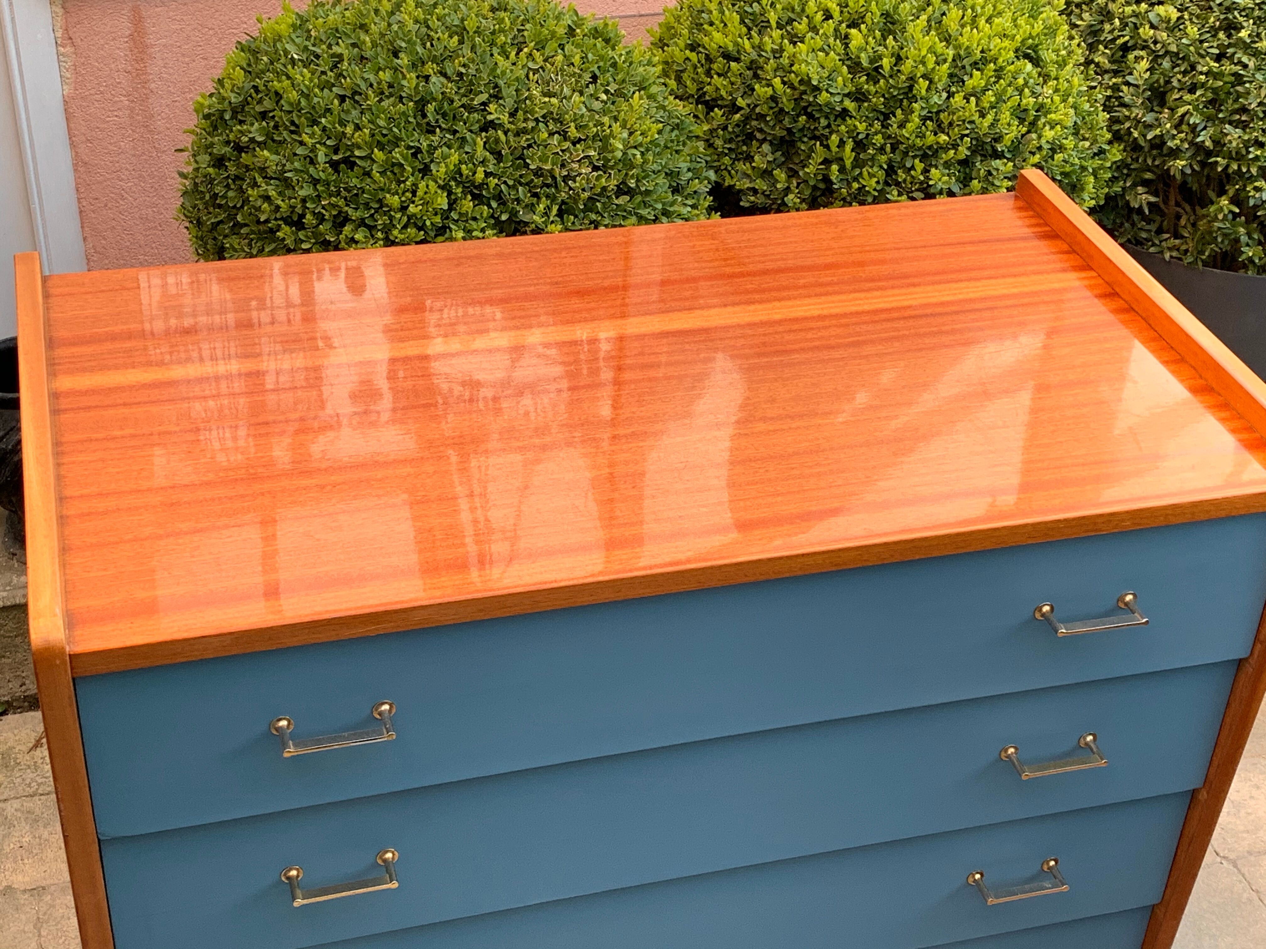 Grey blue vintage dresser
