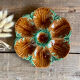 4 vintage slurry oyster plates