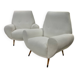 Paire de fauteuils italiens années 50