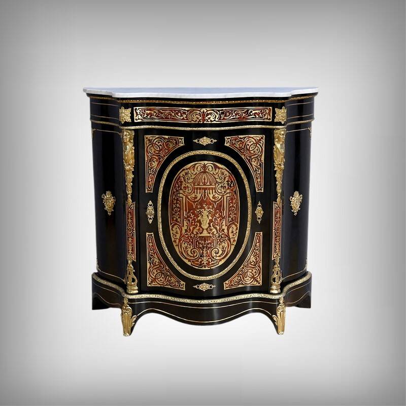 Bureau d'entre-deux in Boulle marquetry, Coignerai House, Napoleonic III period – 2nd half of the 19th century.
