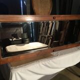 Bevelled mirror oak frame