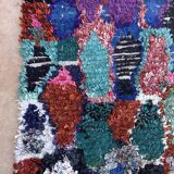 Moroccan carpet Boucherouite colored - 145 x 179 cm