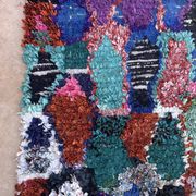 Moroccan carpet Boucherouite colored - 145 x 179 cm