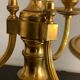 Hot water bottle lamp, 3 lights in bronze Lucien Gau, XXth