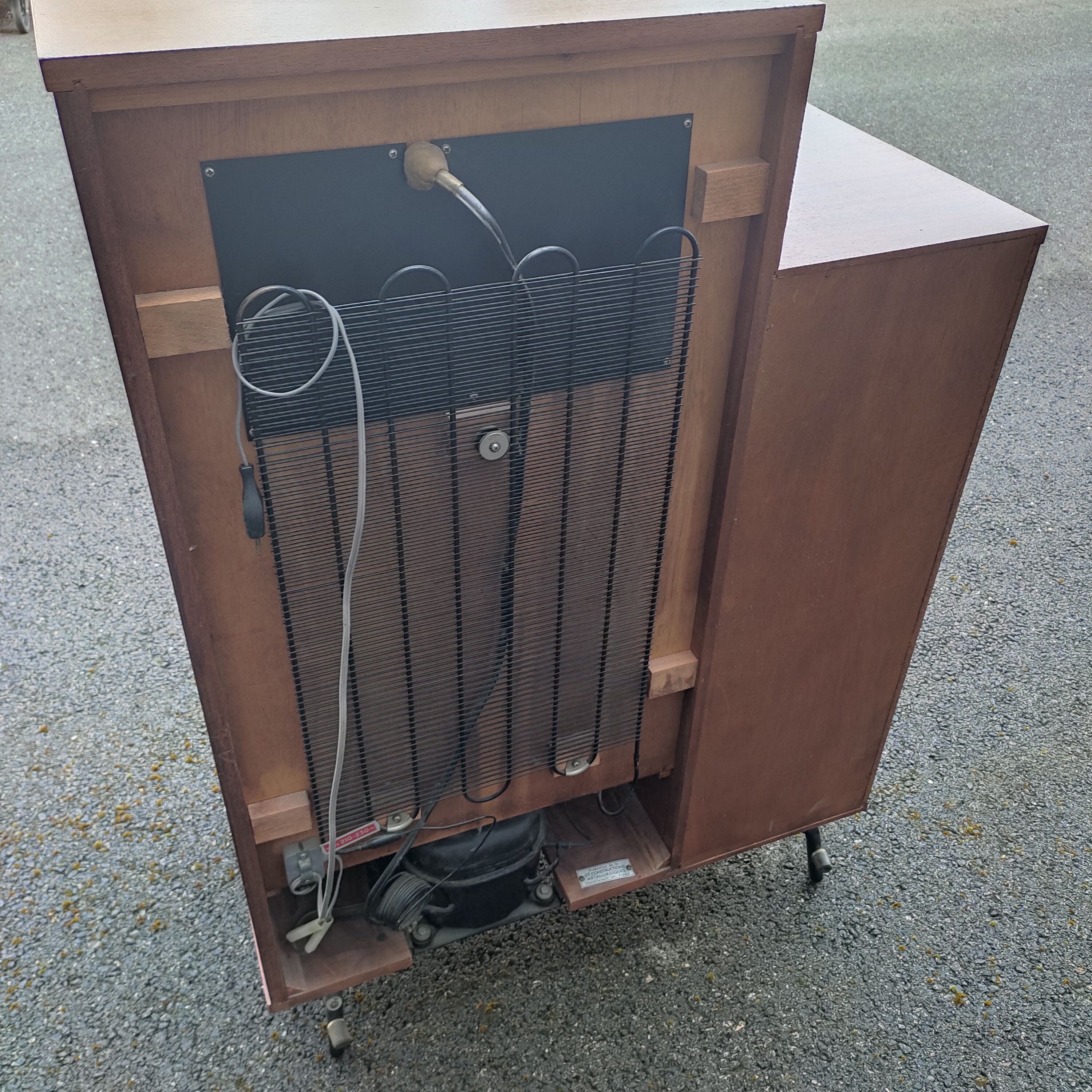 Vintage bar fridge cabinet