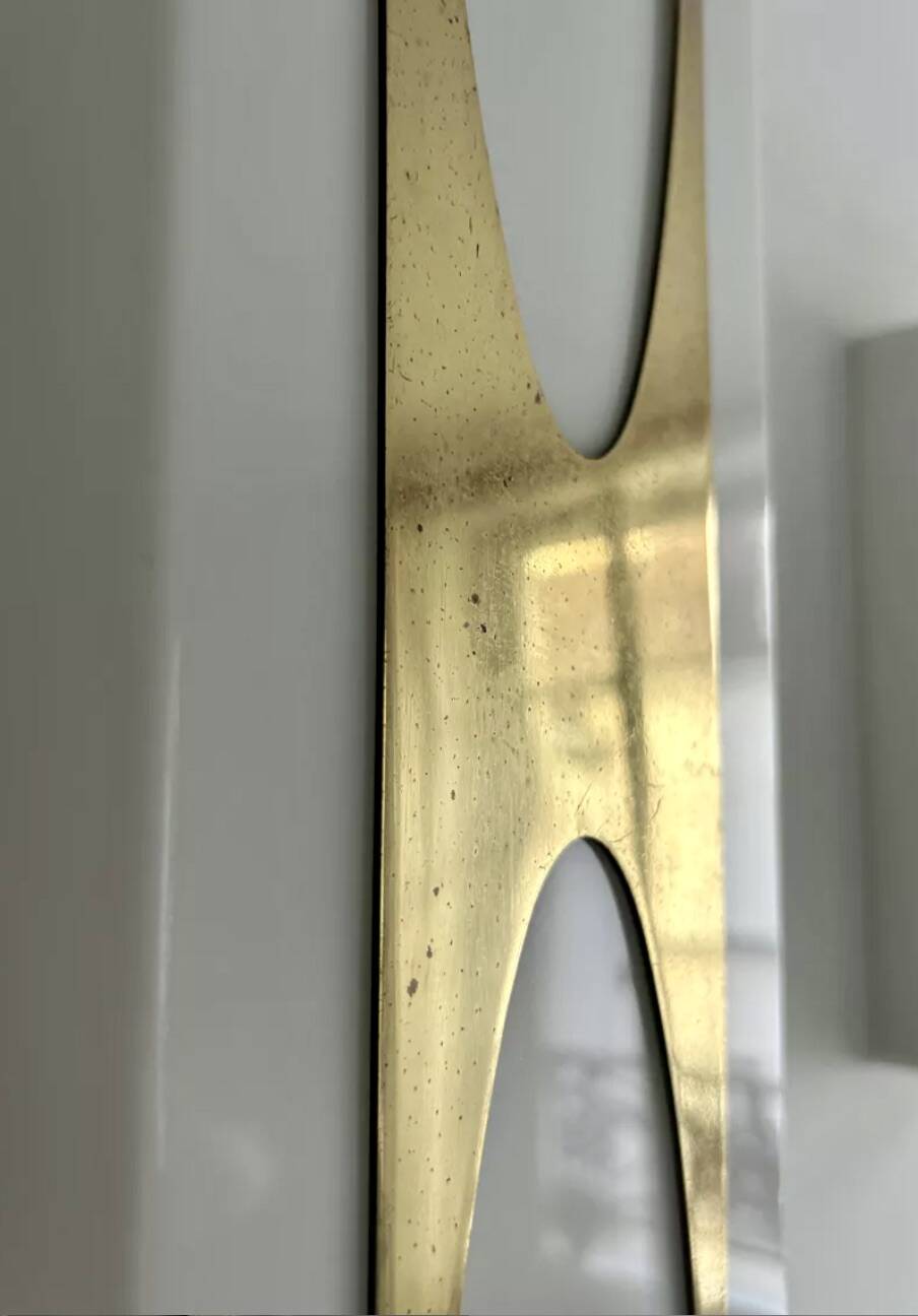 Pair of Loewy wall lights for Hilton, brass and Perspex, France 1965