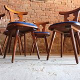 Set of 6 bistro chairs 1970