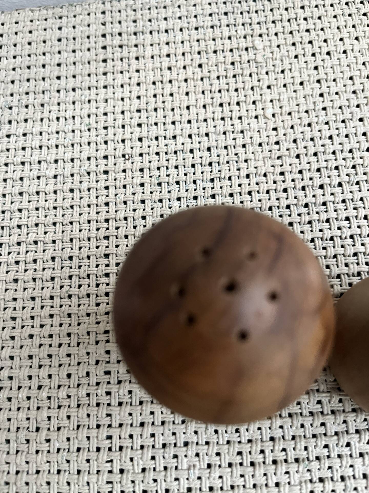 Salt and pepper shakers in wood