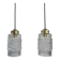 PAIR OF VINTAGE GLASS SUSPENSIONS