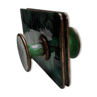 Enamelled Door Handles attributed to Paolo De Poli, Italy, 1950s