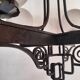 Chandelier 1930 art deco wrought iron and balls glass granite