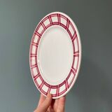 Series of 10 vintage Badonviller earthenware flat plates
