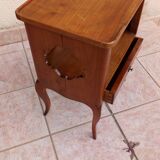 Beech bedside tables. 1930s Art Deco.