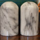 Salt and pepper shaker in Carrara marble