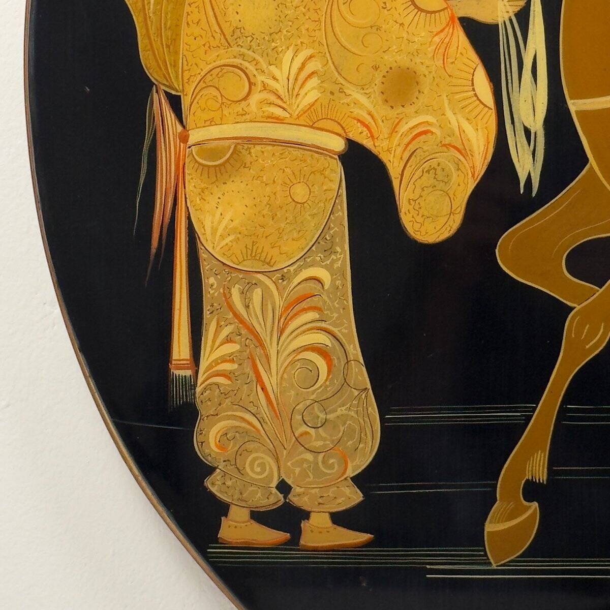 Vintage wooden art panel, Italy, 1963