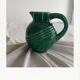 Large ceramic green ball pitcher