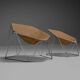 Anciens fauteuils Penta en toile ocre par Jean-Paul Barray et Kim Moltzer pour Bofinger