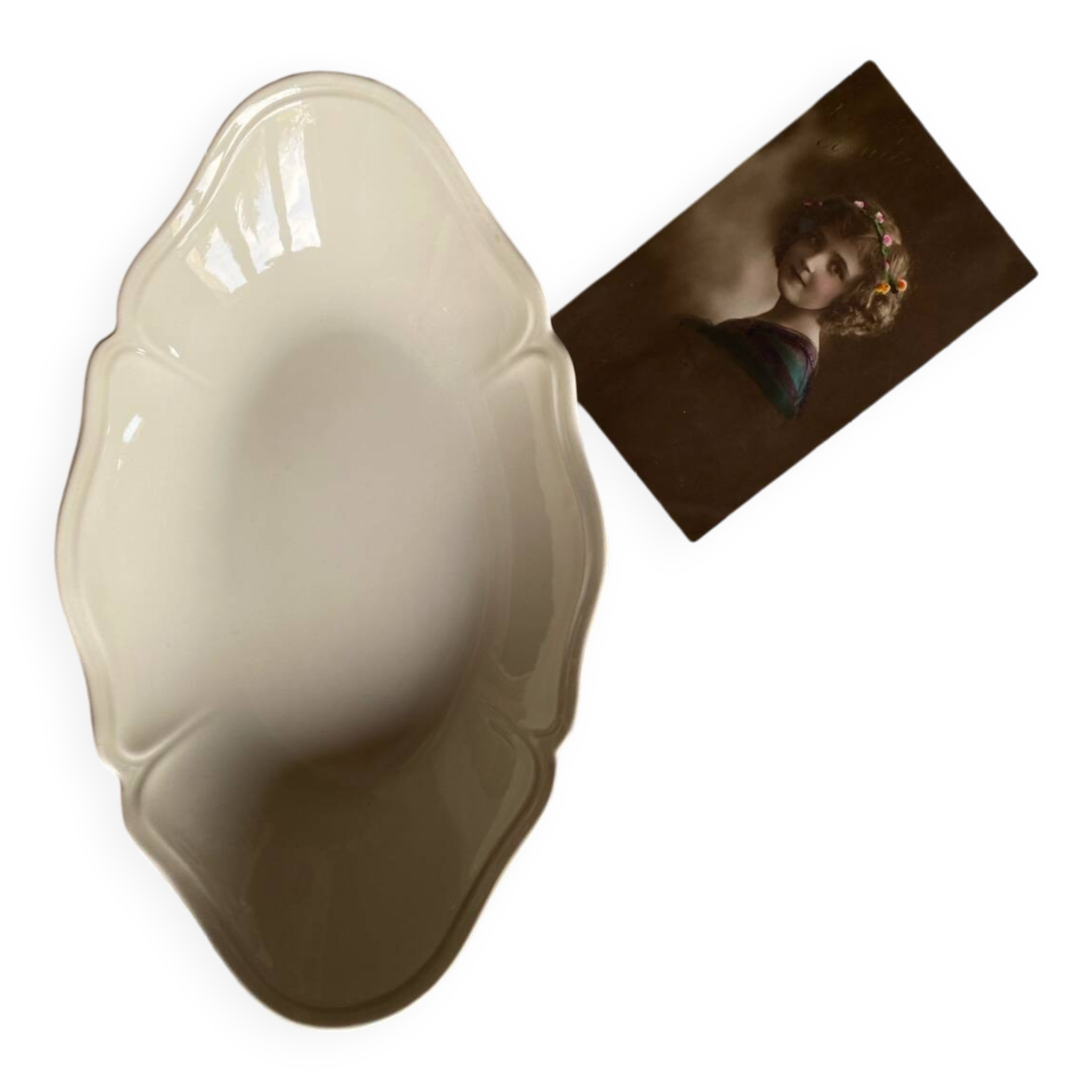 Grand ravier en porcelaine Wedgwood