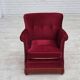 1970s, Danish armchair, furniture velour, ash wood legs.