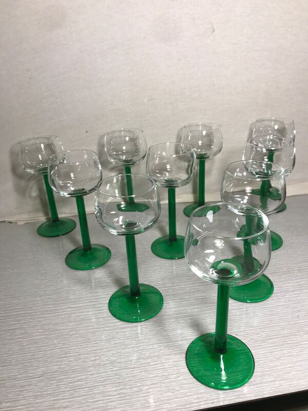 Série de 10 verres à vin ballon d’Alsace