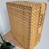 Large suitcase made of bamboo and wicker slats