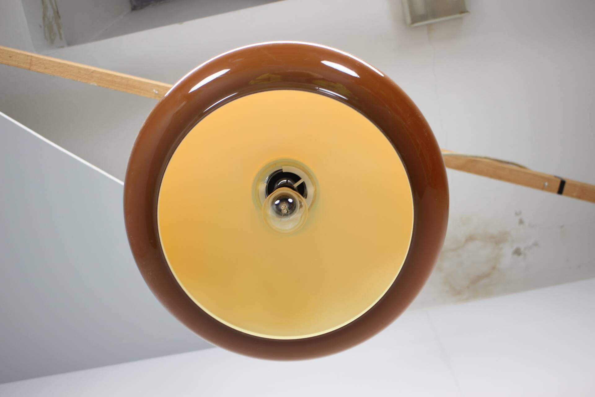 Adjustable glass pendant light from the mid-century, Europe, 1970s.