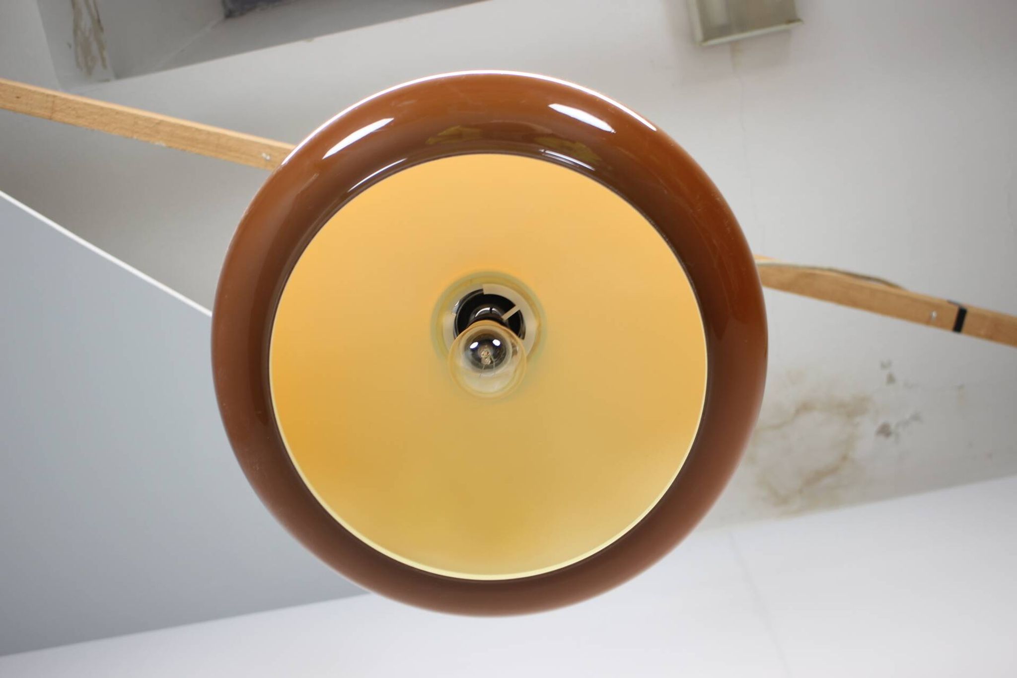 Adjustable glass pendant light from the mid-century, Europe, 1970s.