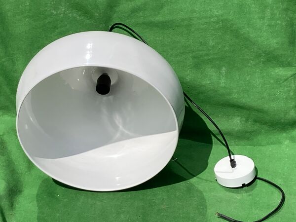 Suspension en teck et en émail danois années 1970