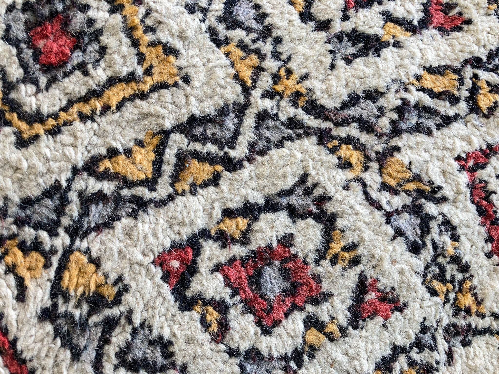 Tapis marocain en laine écru 160x118cm