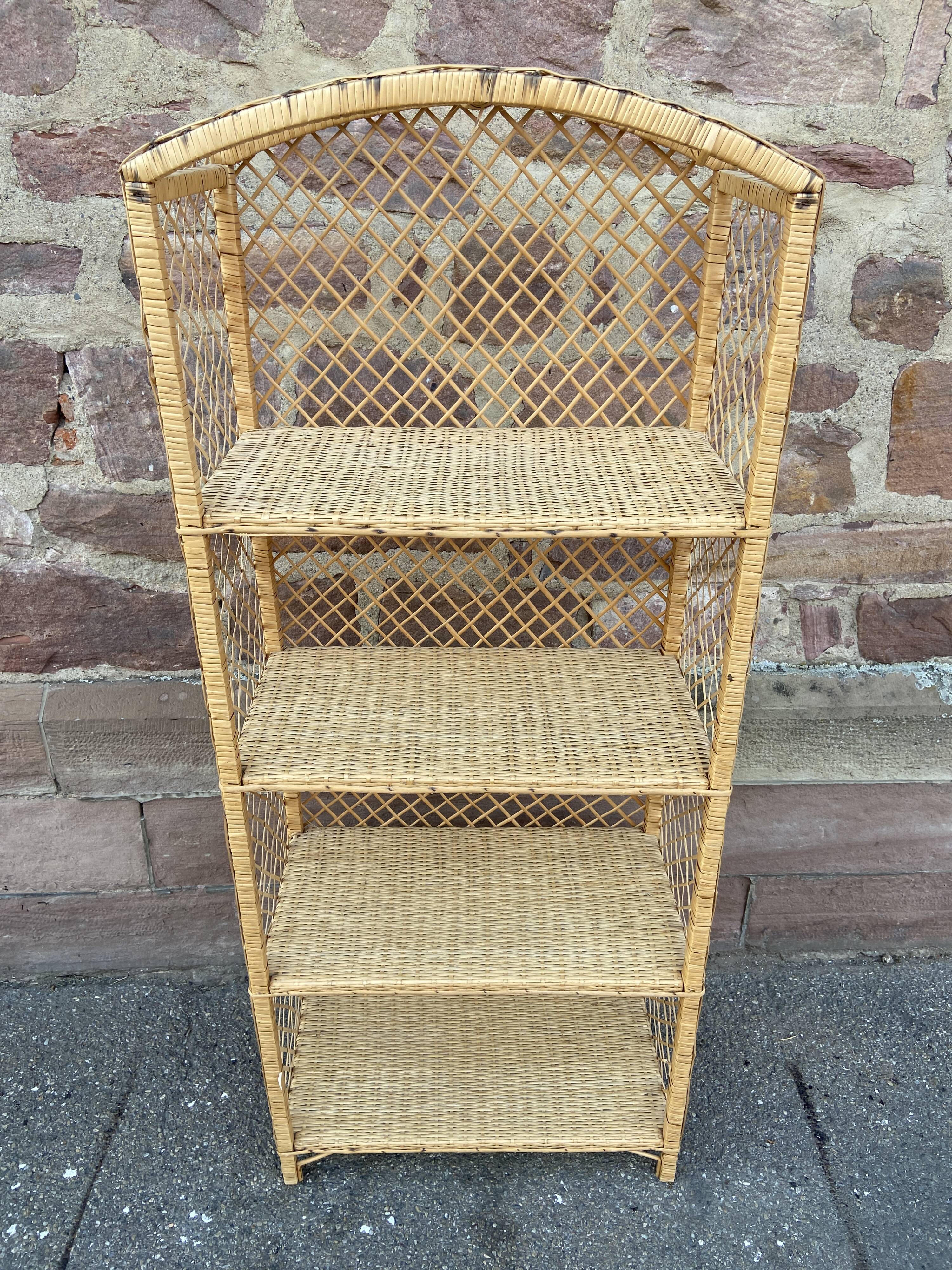 Colonial rattan shelf