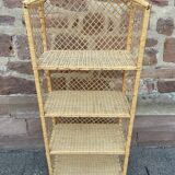 Colonial rattan shelf