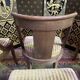 6 empire gondola chairs in mahogany and velvet