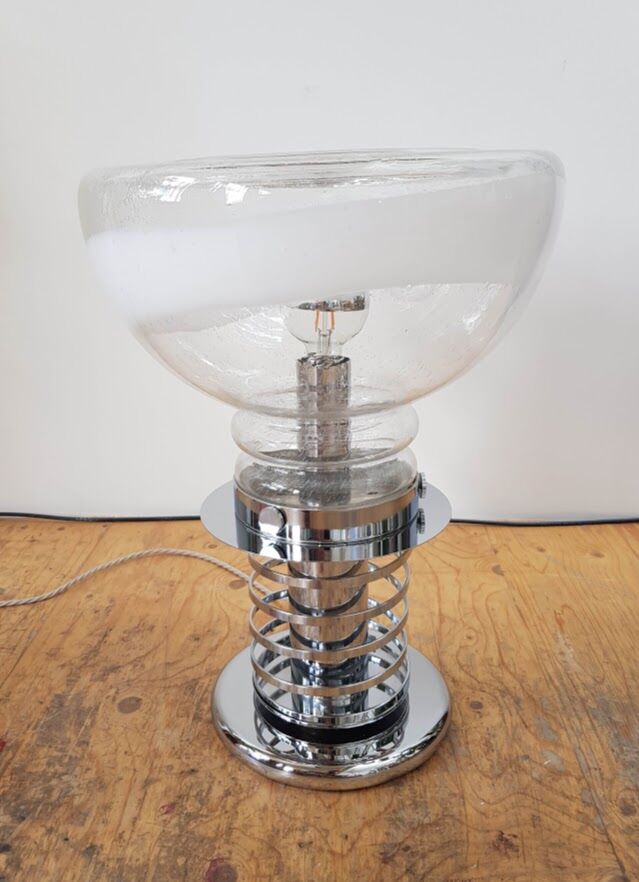 Space Age Lamp with Handblown Murano Glass from Doria Leuchten