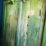 Vestiaire en bois vert