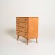 Scandinavian birch chest of drawers, 1950s–1960s