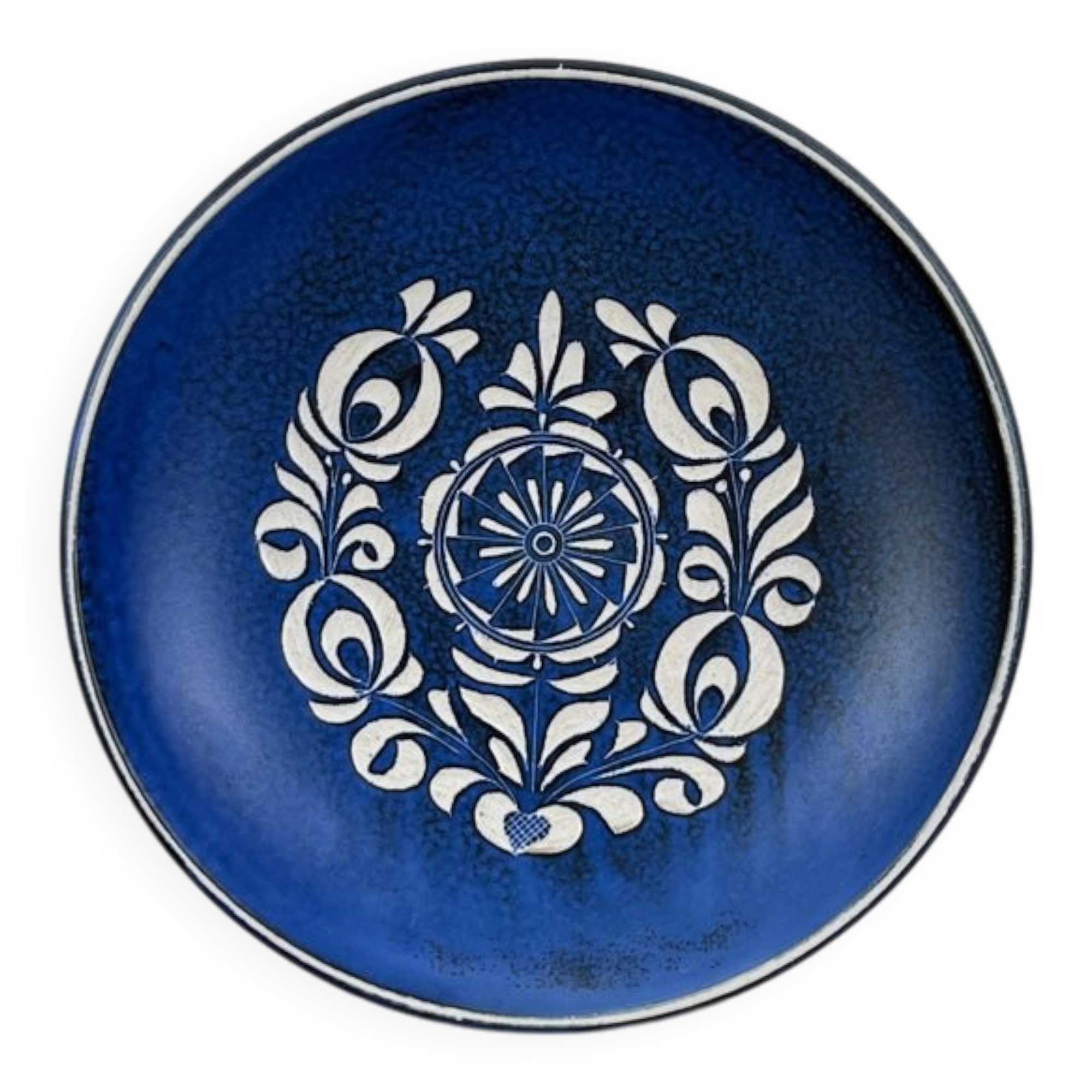 Mid-century German studio pottery wall plate by Thoms Keramik, 1960s.