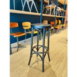 Lot de 8 tabourets de bar vintage en bois