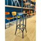 Set of 8 vintage wooden bar stools