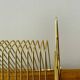 Vintage record holder in gold metal - for 50 vinyls