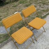 Duo of vintage lafuma foldable chairs