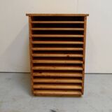 Classeur vintage en pin des années 1950