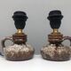 pair of ceramic bedside lamps "Fat-Lava", origin West Germany
