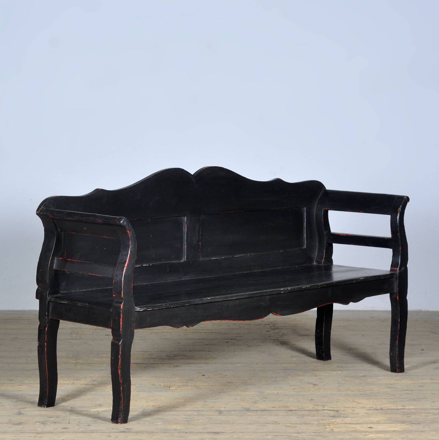 Antique pine bench, 1900s