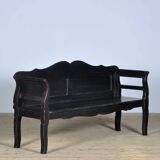 Banc ancien en pin, années 1900