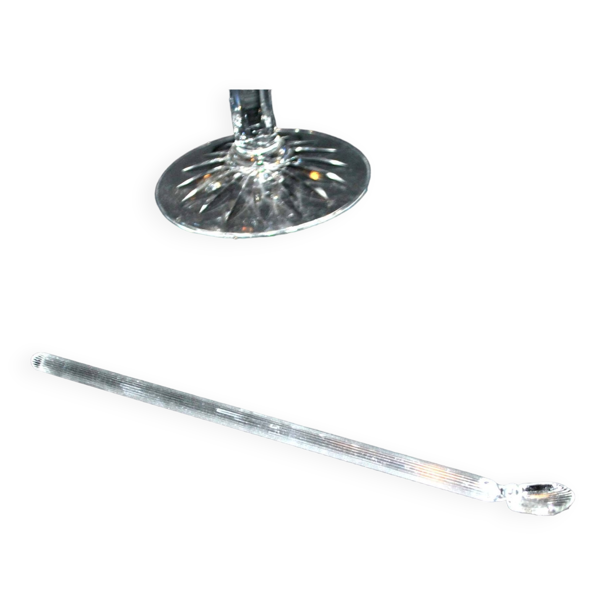 Set of 6 spoons in old blown glass - Eco agitator straws