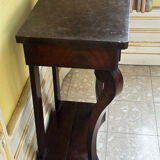 Console époque Restauration en Acajou et marbre
