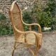 Antique rattan armchair